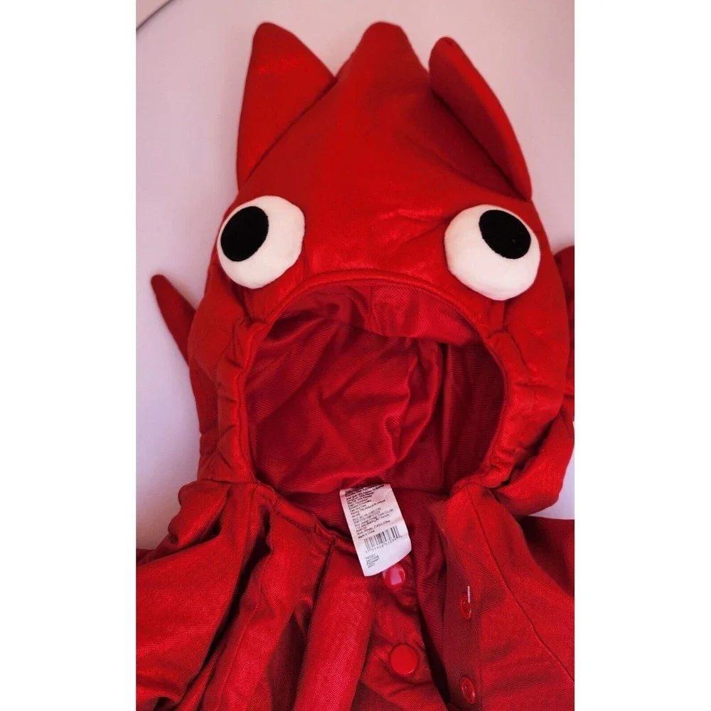 Baby One-Piece Plush Squid Hooded Pullover Halloween Costume - 0-6 Months